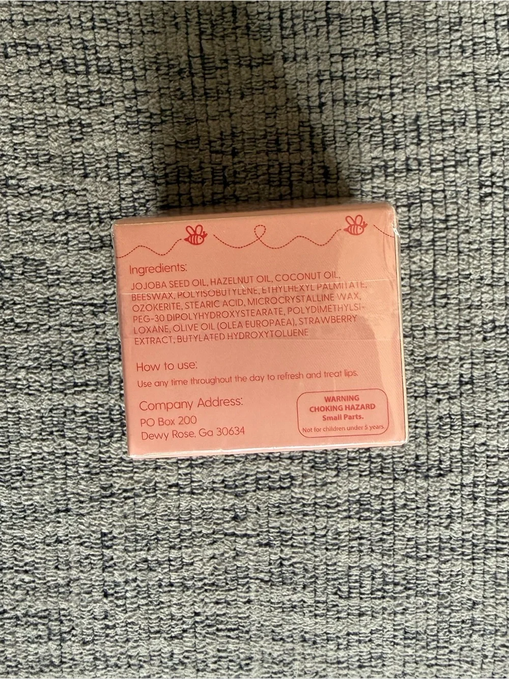 NWT Bee Balm Strawberry Lip Balm